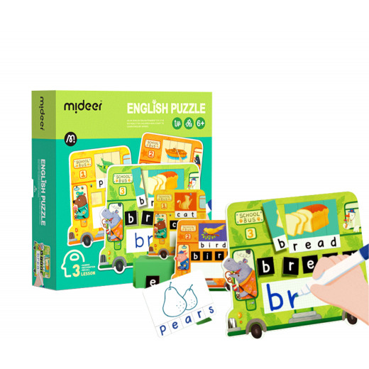 Mideer Oh! B-U-S Bus! Word Puzzle