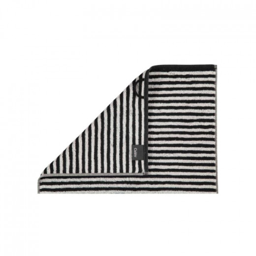 Cawo Two-Tone Washcloth, Black Color, 30x30 Cm