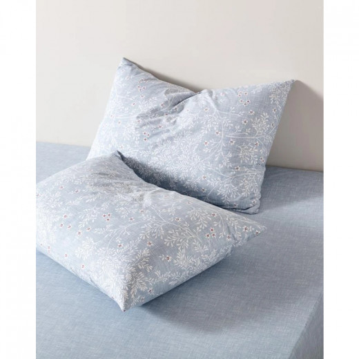 MadameCoco Emele, Blue Color, King Size Bed Sheet Set