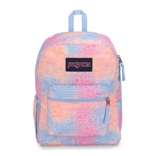 JanSport Cross Town Backpack, Orange & Purple Color