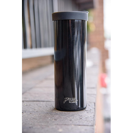 bobble French Coffee Presse, On-The-Go use, Quick Brew, Slim Design, Triple Wall Insulation, 14 oz (Stainless Steel)