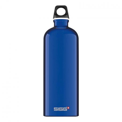 Sigg Traveller Stainless Steel Water Bottle, Dark Blue, 1.0L