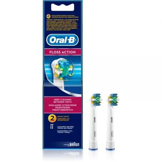 Oral-b Floss Action Eb25-2 Replacement Head Pack X2