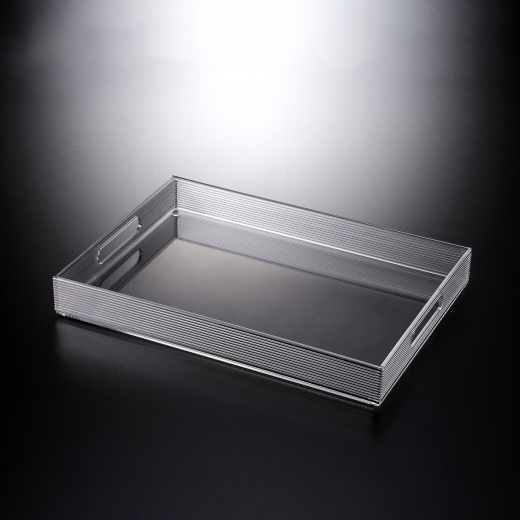 Vague Acrylic Serving Tray 47.7 centimeters x 35.5 centimeters Clear