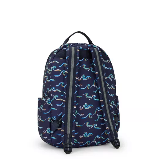 Kipling-Seoul Backpack Fun Ocean Print, Large