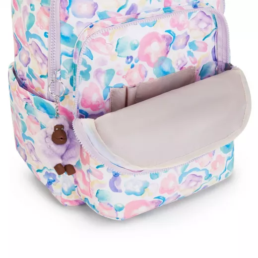 Kipling-Seoul Backpack Aqua Flowers, Large