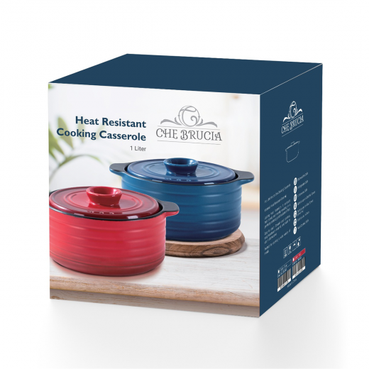 Che Brucia Ceramic Red Direct Fire 1 Liter Casserole