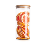 Vague Glass Glass Jar with Lid 23.5 centimeters