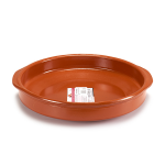 Arte Regal Brown Clay Round Deep Plate with Handle 26 centimeters