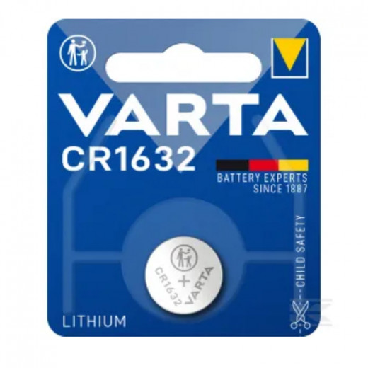Varta Batteries Electronics Cr1632 Lithium Button Cell Battery 1-pack, Button Cells in Original Blister Pack of 1