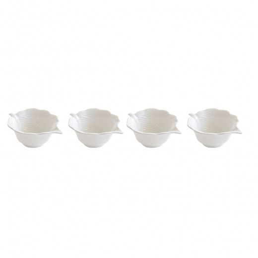 Easy Life Madagascar Leaf  Bowls Set in Box - White 10.5*8cm  4-Piece