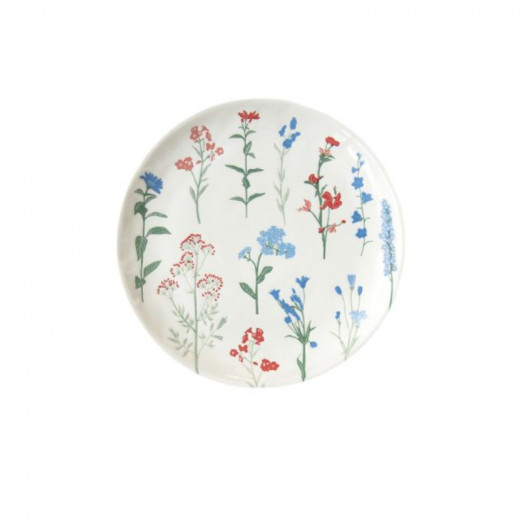 Easy Life Mille Fleurs Side Plate - Blue & Red 21cm