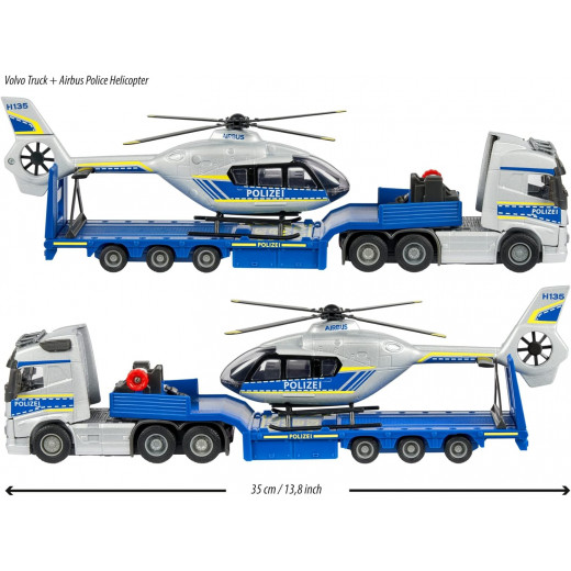 Majorette | Volvo Truck with Helicopter Police