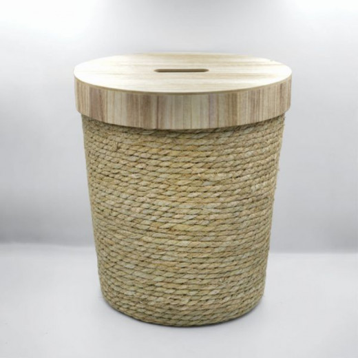 ARMN Nordal Large Round Laundry Basket - Beige