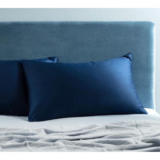 Madam Coco Ciel Satin Plain Pillowcase