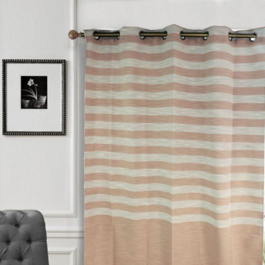 ARMN Eclipse Striped Single Curtain - Pink & White 140 * 265