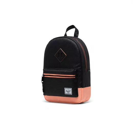 Herschel Heritage Kids Youth BackPack  Black Sparkle/neon Peach