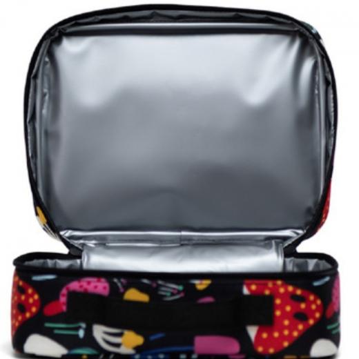 Herschel Pop Quiz Lunch Box Mushrooms Black