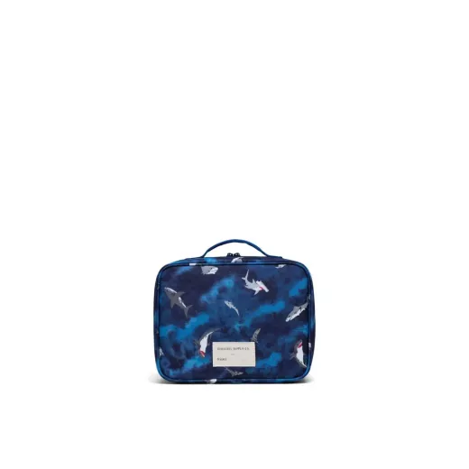 Herschel Pop Quiz Lunch Box Sharks Mazarine Blue