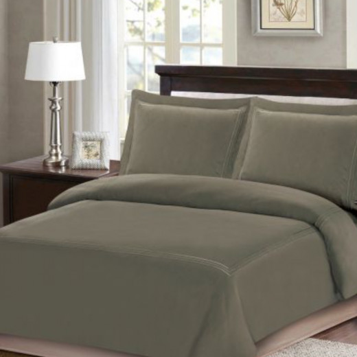 ARMN Nature soft Queen size Duvet Cover Set - Brown 4-Piece