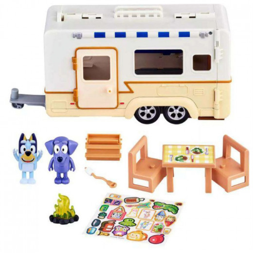 Moose Bluey & Jean Luc's Caravan Adventures Playset