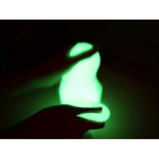 "Glow in the dark slime is a slime texture similar to clear slime"