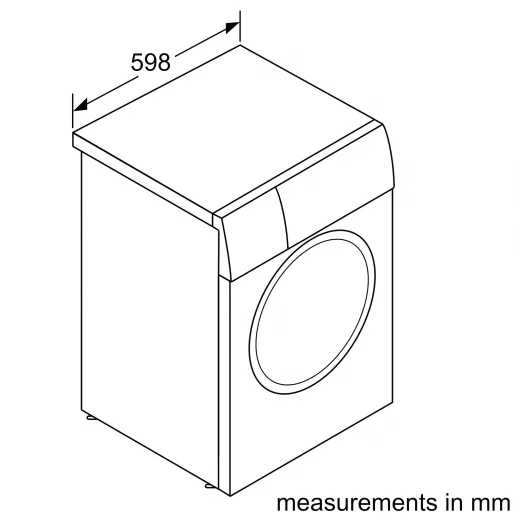 Bosch washing machine, frontloader fullsize 9 kg 1400 pm Serie | 8