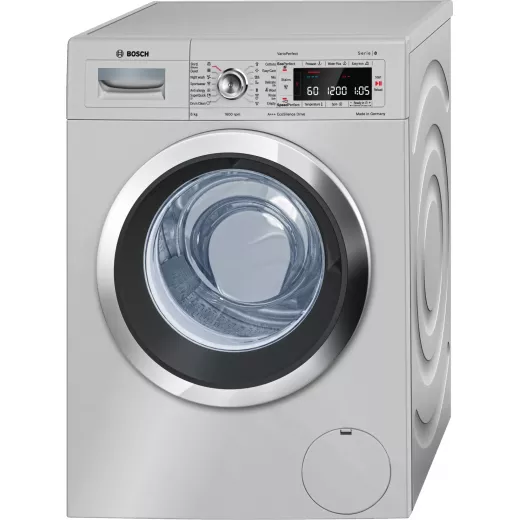 Bosch Serie | 8 washing machine, frontloader fullsize 9 kg 1600 rpm, Inox-easyclean