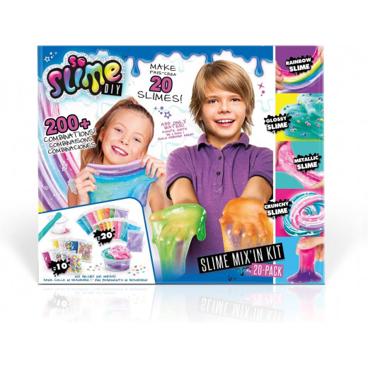 Canal toys mix 'in kit-pack of 20 slimes multi-colored