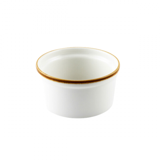 Porceletta Ivory Mocha Porcelain Lined Ramekin 9 cm