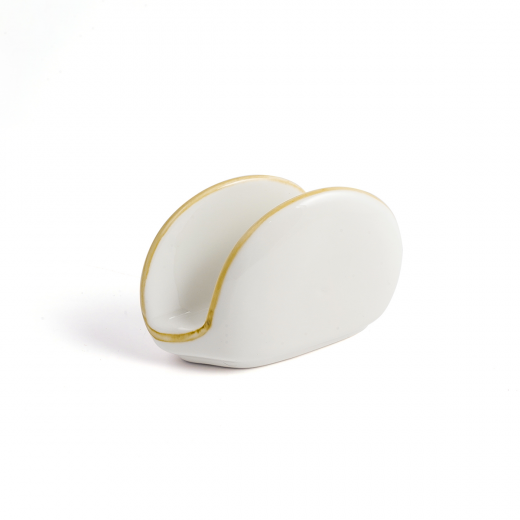 Porceletta Ivory Mocha Porcelain Napkin Holder 12 cm