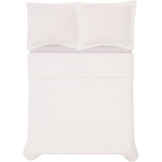 Cannon bed sheet plain king white 3pcs set