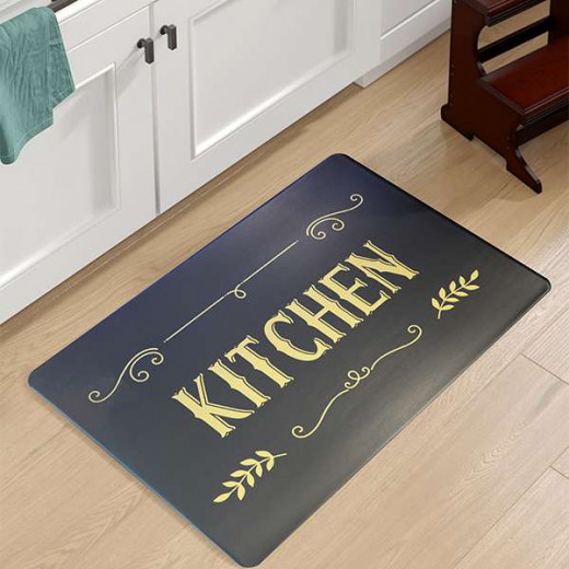 Nova Home "Crops" Kitchen Mat, Black Color, 45*120 Cm