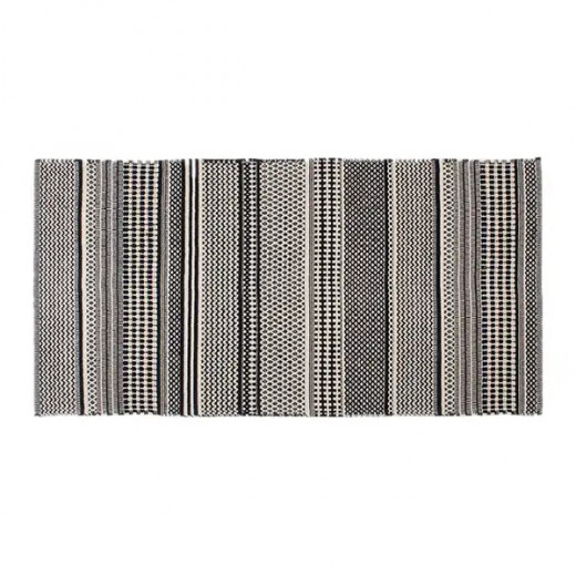 Nova Home Samaira Hand Woven Rug, Black Color, 70*140