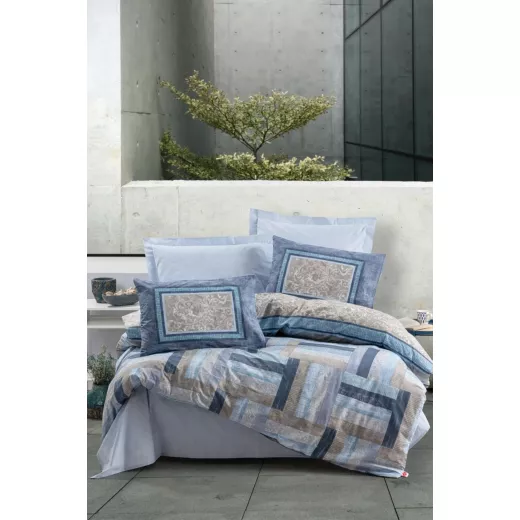 Nova Home Dawn Duvet Cover, King/Super King, Blue Color ,4 Pieces