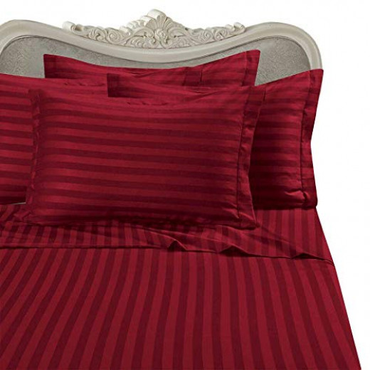 Cannon Pillow case New Stripe Standard Maroon