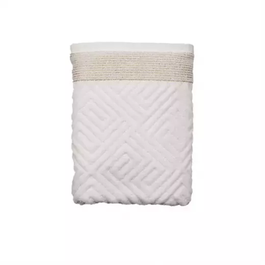 Nova Home Gold Versace 100% Cotton Jacquard Towel, White Color, Size 90*50