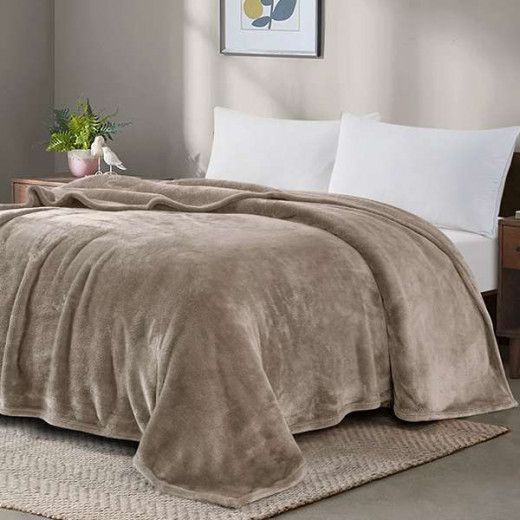 Nova Home Silky Blanket - King/Super King - Taupe