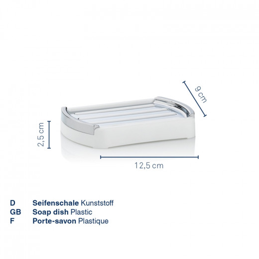 Kela Soap Dish, Marta Design, White Color