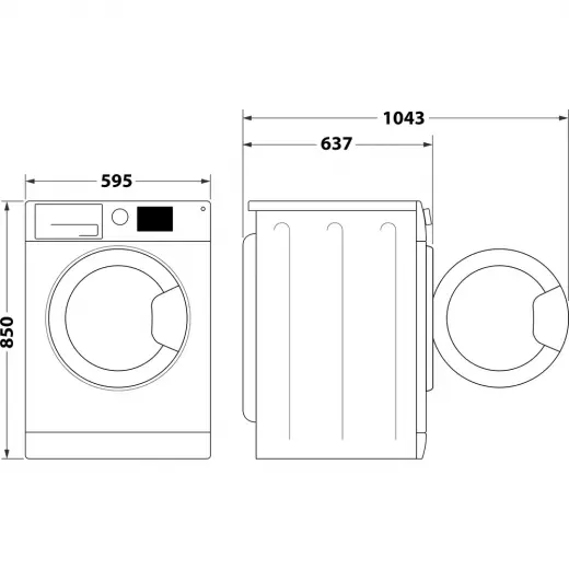 Ariston washing machine - 9kg - 1400 rpm