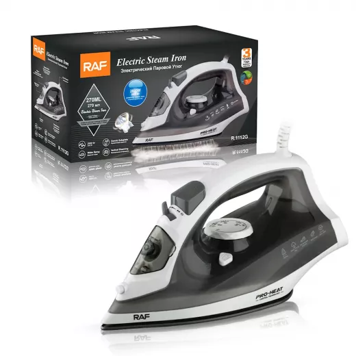 RAF Electric Steam Iron, Grey, 2400 Watt