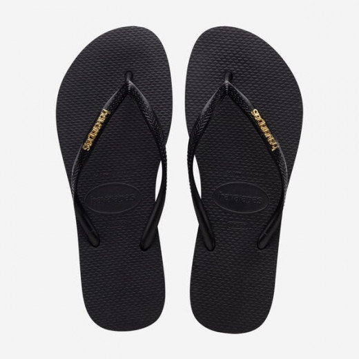 Havaianas Logo Mattalic Black/Gold 35/36