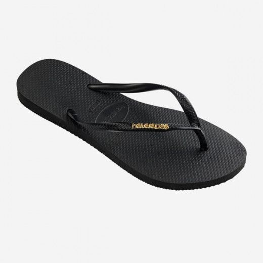 Havaianas Logo Mattalic Black/Gold 35/36