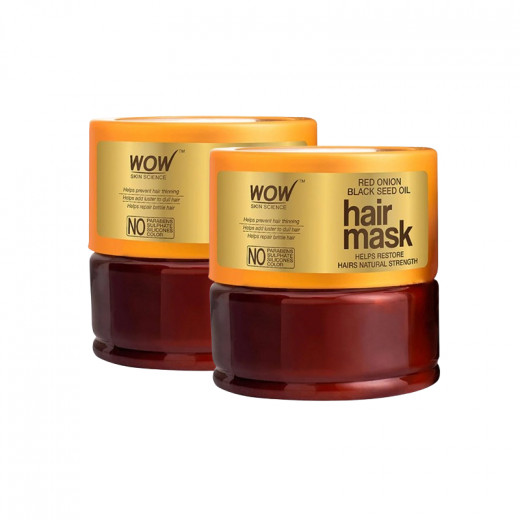 Wow Skin Science Red Onion & Black Seed Oil Hair Mask, 200 ml, 2 Packs