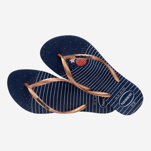 Havaianas Slim Nautical Navy Blue/Rose Gold 39/40