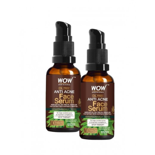 Wow Skin Science Night Face Serum, 50 ml, 2 Packs