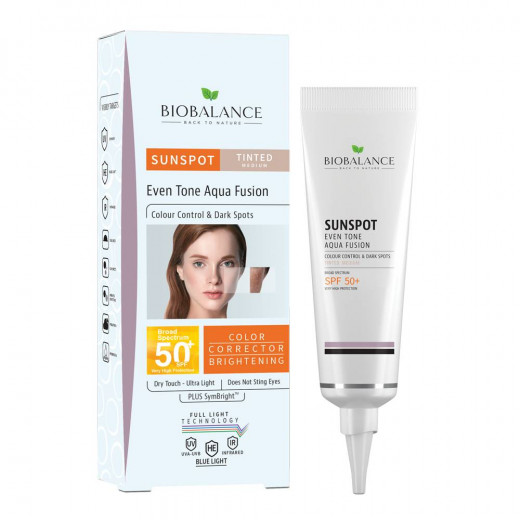 Bio Balance Sunspot Even Tone Aqua Fusion SPF 50 Dry Touch, Tinted Medium, 40 ml