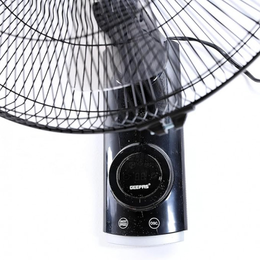 Geepas 16"" Wall Fan 60W 3 Speed With Timer GF9479