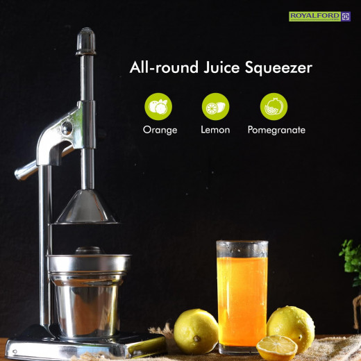 Royalford Stainless Steel Hand Juicer, Multi-Colour, RF8674