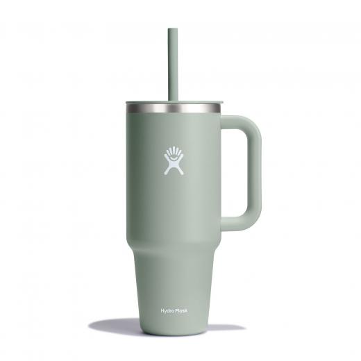 Hydro Flask - Travel Tumbler - Thermal Mug 1180 ml (40 oz) with Lockable Press-in Straw Lid, AGAVE